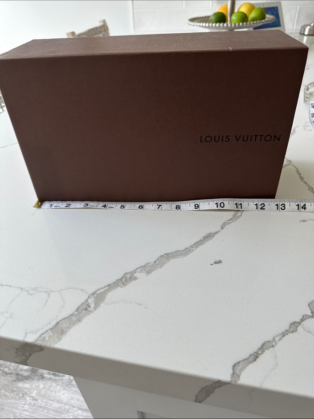 Louis Vuitton original brown shoe box.